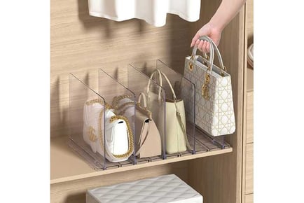 Closet Shelf Dividers for Handbags