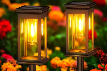 Solar Outdoor Tungsten Lawn Lamp in 2 Sets