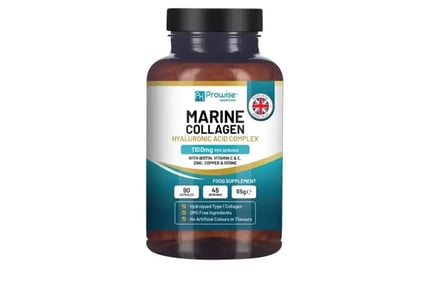 Marine Collagen + Hyaluronic Acid Capsules - Boosted with Biotin, Vitamin C, Iodine and More!