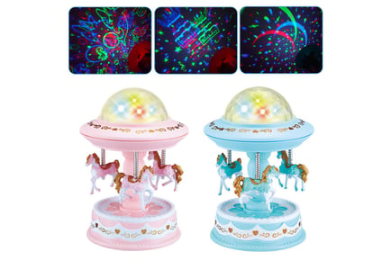 Kids' Merry-Go-Round Projection Music Box in 2 Colours