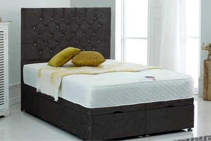 Ottoman Bed with Mattress in 5 Sizes and Colours