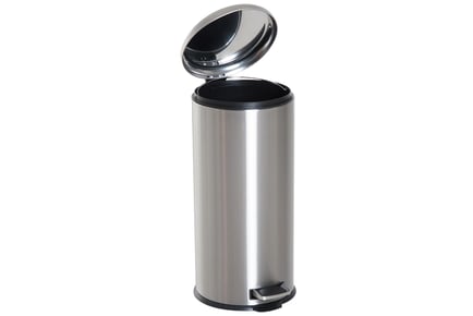 30L Stainless Steel Family Foot Pedal Bin
