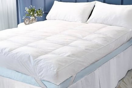Siberian Goose Feather Mattress Topper With Cover in 5 Sizes