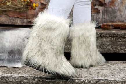 Women's Fuzzy Moon Boot-Inspired Shaggy Boots - 8 Sizes!