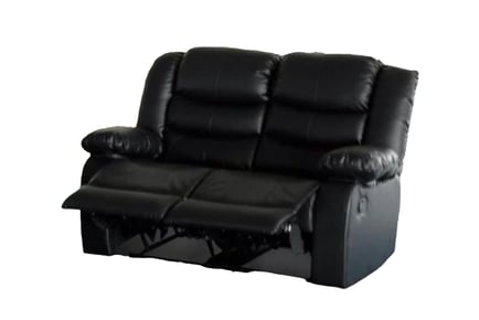 Valencia Black Leather Recliner Sofa in 4 Options