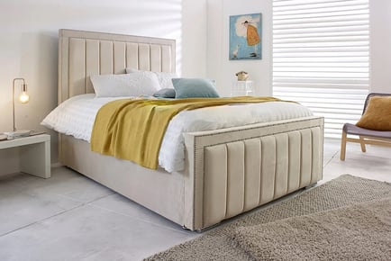 Cream Plush Anna Bed Frame & Mattress Options!