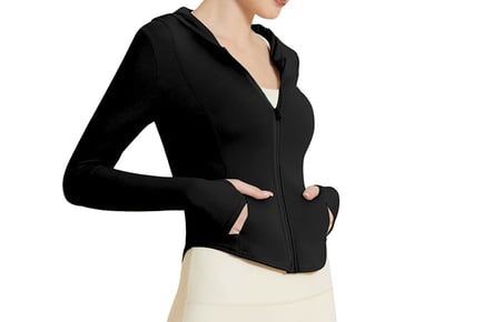 Women's Hooded Yoga & Sport Jacket in 3 Sizes and 4 Colours