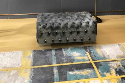 Aston Sofa Bed or Footstool - Grey Fabric - 2 Sofa Options!