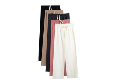 Women's Oversized Wide Leg Sweatpants - 3 Sizes, 5 Colours
