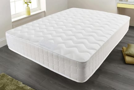 Memory foam quilted sprung mattress, Super King, 9''