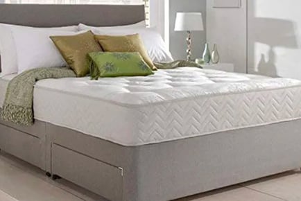 Classic Divan Bed with Memory Foam Mattress - 5 Sizes!