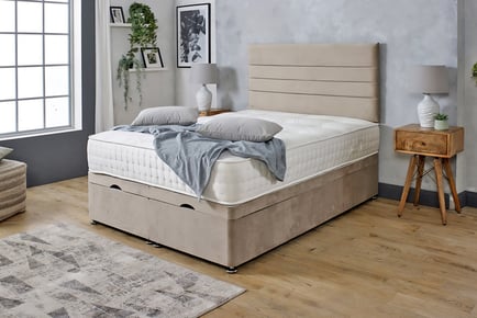 Divan Bed Frame with Headboard, 2 Drawers in 8 Options