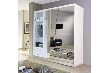 Queen Mirror Sliding Wardrobe 150/200cm