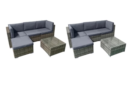 Trinidad Four-Seater Rattan Garden Furniture Set - 2 Colours!