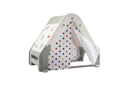 Kids' Triangle Climber with Tent Cover and White Board