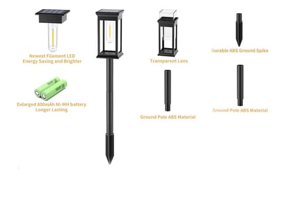 Warm or Cold Outdoor Pathway Solar Lights - 3 Options