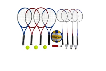 Garden Activities 4-Player Racket and Ball Set with 6m Net