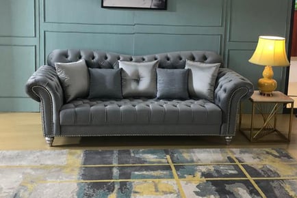 Elegance Grey Luxury Sofa - 3 Options