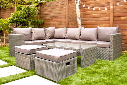 FULL 8-SEATER RATTAN SET / BROWN: Gunnersbury rattan furniture OR redeem towards another available deal