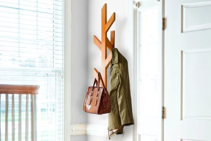 Handmade Solid Wood Coat Rack - 2 Styles & 3 Colours!