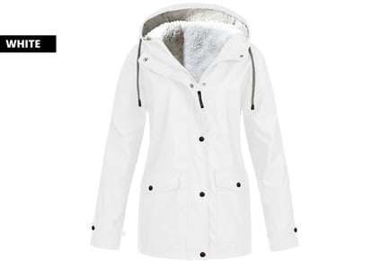 Women's Warm Raincoat - White, Navy, Mustard, Black & More