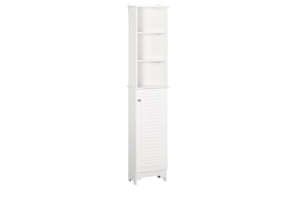 6-Tier Bathroom Storage Cabinet in White