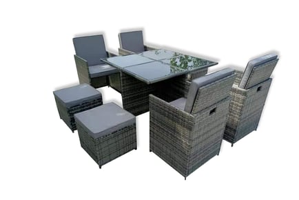 Eton Rattan 8-Seater Cube Set - Cover Option