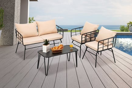 4-Seater Garden Patio Furniture Set