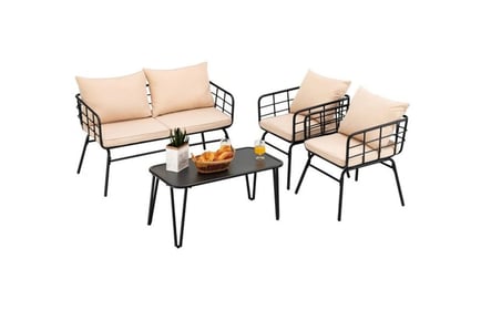 4-Seater Garden Patio Furniture Set