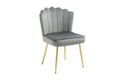 Velvet Touch Accent Chair with Gold Metal Legs in 3 Colours