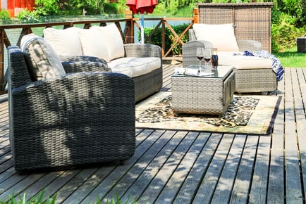 5-Seater Rattan Outdoor Sofa Dining Set!