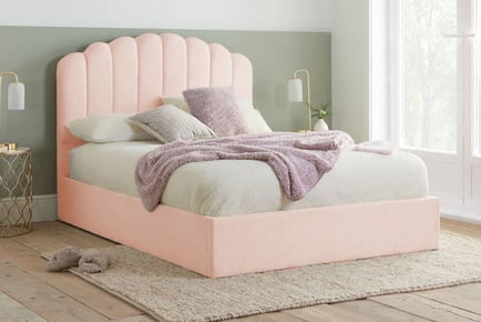 Alaska Teddy Fleece Light Pink Bed Frame - 5 Options