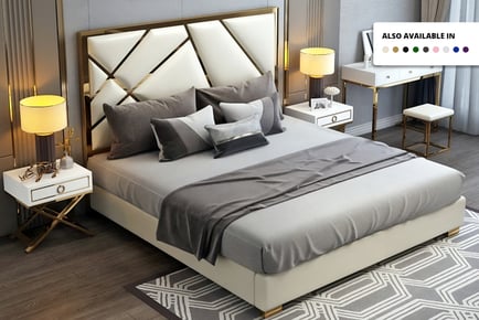 Iconic Gold Line Plush Bed Frame - 5 Options