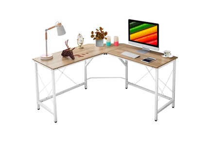 Wooden L-Shaped Computer Desk in 3 Colours