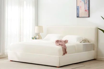 Modern Upholstered Platform Bed Frame - 3 Colours / 5 Sizes