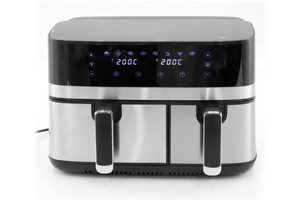 8.2L Double Air Fryer Oven - Digital Display & 8 Functions