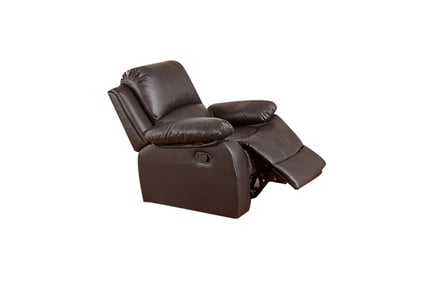 Navona/Roma Leather Recliner Sofa - Brown