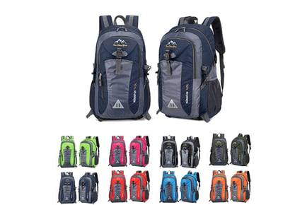 40L Unisex Waterproof Travel Backpack - 8 Colours