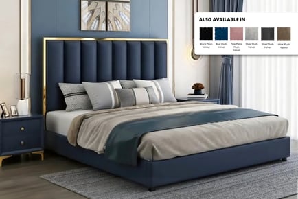 Dior Gold Line Plush Bed Frame in 5 Sizes and 6 Colours