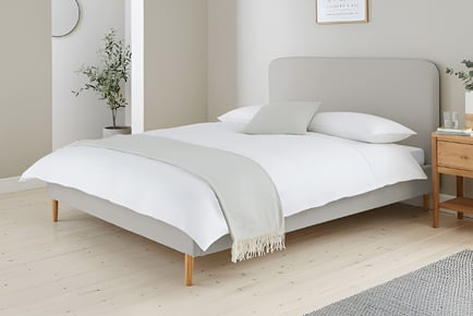 Ascot Bed Frame with Wooden Legs - 5 Sizes & 3 Colours