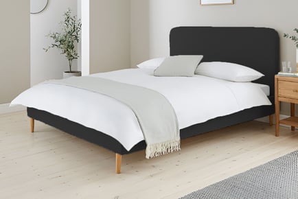 Ascot Bed Frame with Wooden Legs - 5 Sizes & 3 Colours