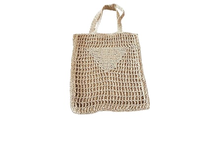 Women's Prada-Inspired Straw Woven Beach Bag in 6 Colours