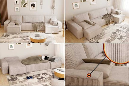 Cambridge Fabric 3-Seated Sofa Bed