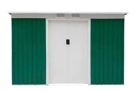 Corrugated Steel Garden Shed with a Floor Foundation in 2 Colours