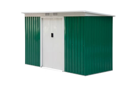 Corrugated Steel Garden Shed with a Floor Foundation Kit - 2 Colours!