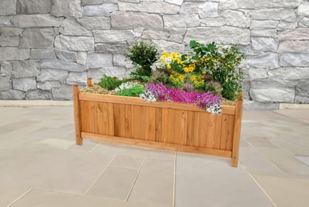 Stylish Wooden Box Shaped Garden Planter, Large