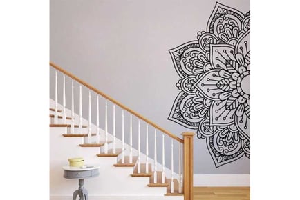 Half Mandala Flower Wall Decal