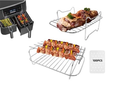 Stainless Steel Air Fryer Grill Rack Kit