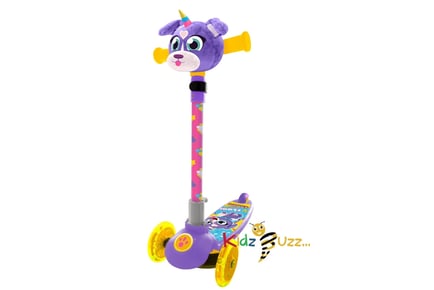 3-Wheeled Plush Head Scooter for Kids - 2 Designs