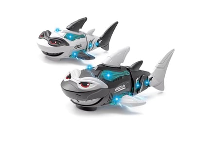 Electriconic Shaking Tail Robot Shark Toy - Grey or White!